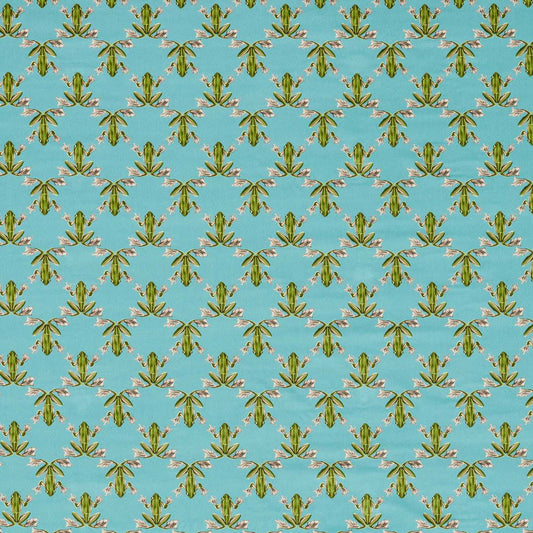 HARLEQUIN Wood Frog Fabric Animals Azul,Pistachio   - HC4F121163