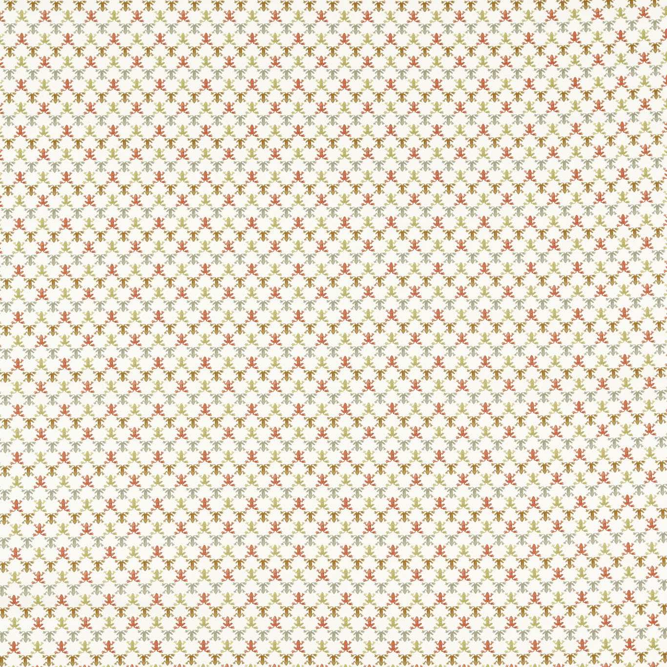 HARLEQUIN Mini Wood Frog Fabric Animals Baked Terracotta,Parchment,Sketched   - HC4F121169