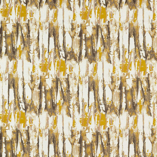 HARLEQUIN Eco Takara Fabric Abstract , Graphic Ochre,Temple Grey   - HC4F133917