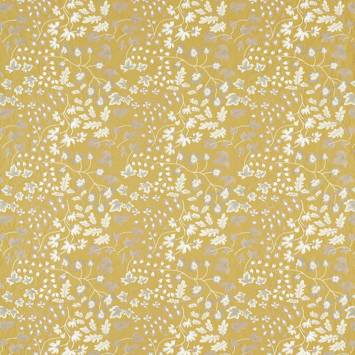 HARLEQUIN Onni Fabric Classic Floral Hessian,Shiitake   - HC4F133927