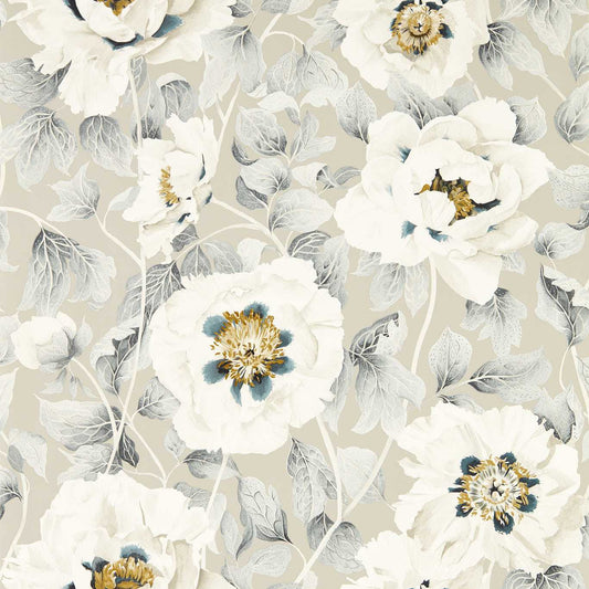 HARLEQUIN Florent Wallpaper Contemporary, Floral Stone,Tranquility,Slate  Gravure - Wide Width Printed Wallpaper - HC4W113017