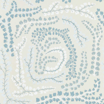 HC4W113020 Celestial/FirstLight wallpaper with stylized sprigs and delicate leaves botanical pattern for luxury interiors.