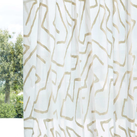 HARLEQUIN Melodic Sheer Fabric Plains , Textures Chalk,Parchment   - HCOL133940