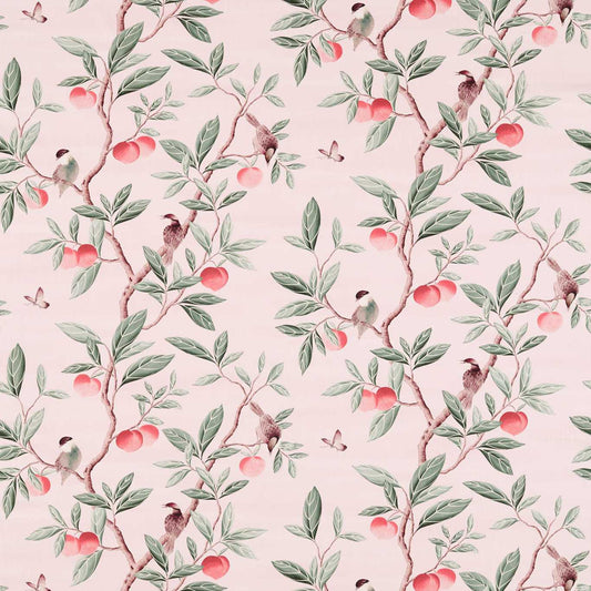 HARLEQUIN Ella Fabric Leaves , Trees Powder, Sage , Peach   - HDHP121112