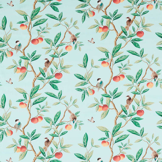 HARLEQUIN Ella Fabric Leaves , Trees Sky,Fig Leaf, Nectarine   - HDHP121113