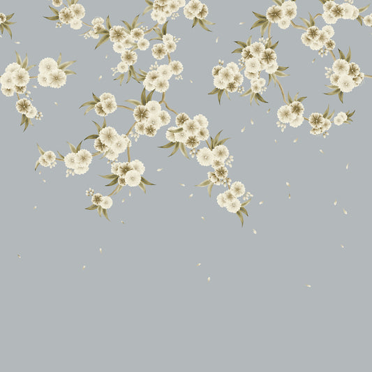 HARLEQUIN Rosa Wallpaper Contemporary, Floral Feather Grey, Paper Lantern,Oyster  Digital Printed Wallpaper Wide Width - HDHW112888