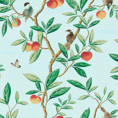 HARLEQUIN Ella Wallpaper Leaves , Trees Sky,Fig Leaf, Nectarine  Gravure - Wide Width Printed Wallpaper - HDHW112908