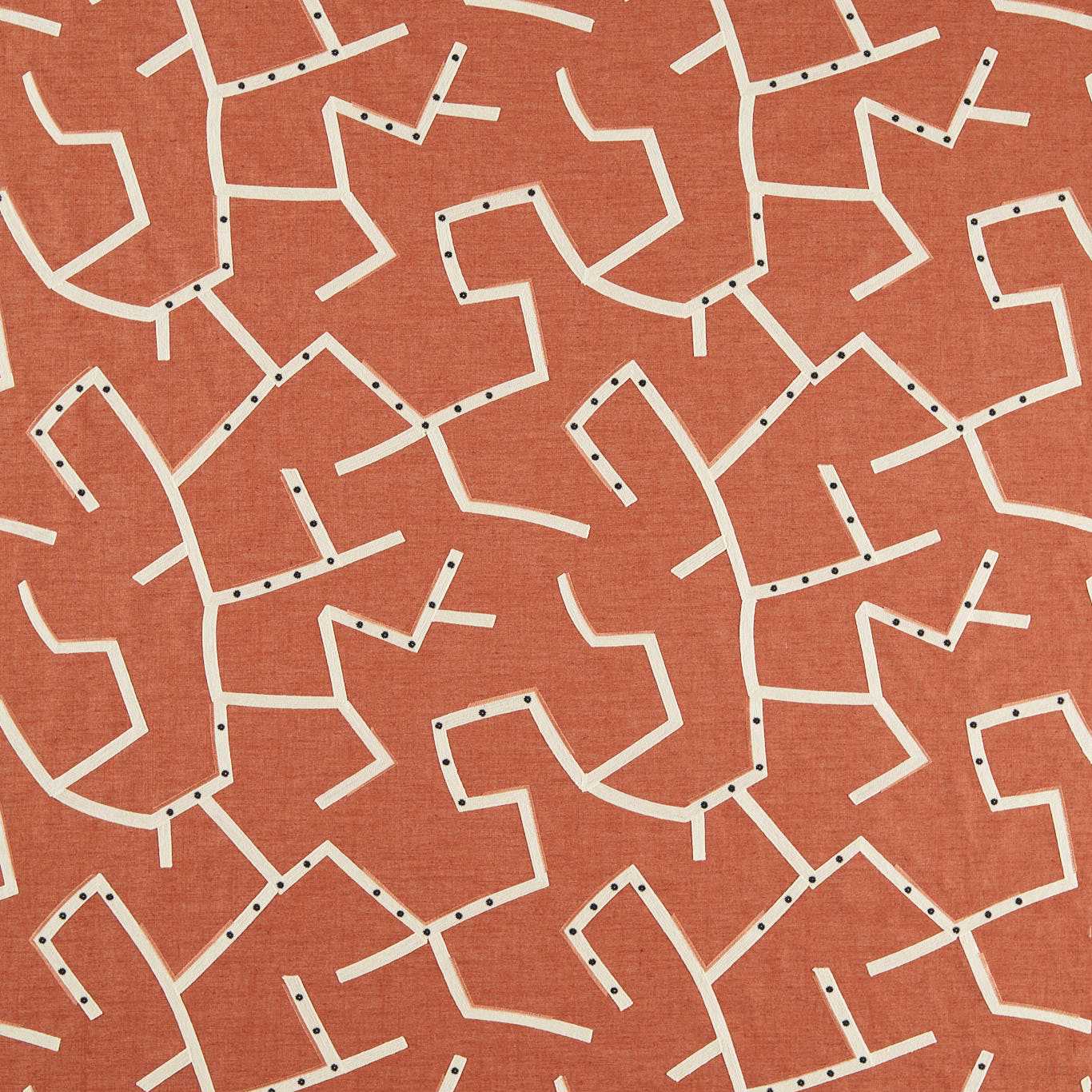 HARLEQUIN Saraceno Fabric Abstract, Graphic Rust - HDMF134682 ...