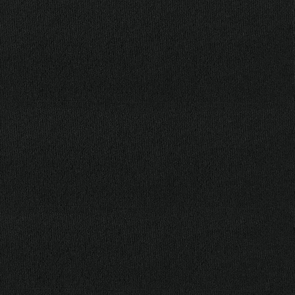 Solid black knit fabric swatch with subtle texture, ideal for tops or accessories.