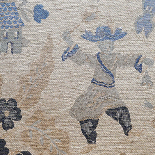 JF Fabrics Crypton Home HERON 63 Fabric Traditional,Transitional,Contemporary,Toile Blue  Jacquard - 5728763 J6831