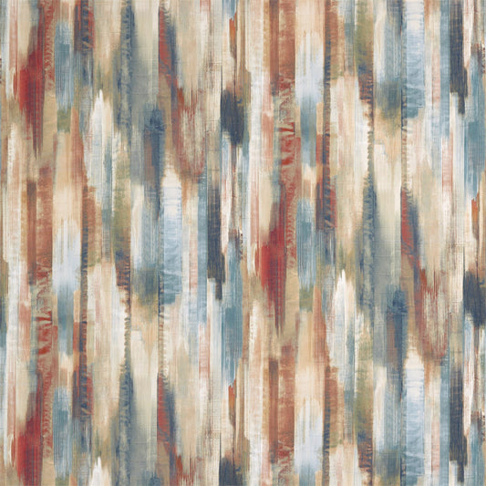 HARLEQUIN Estrato Fabric Stripes Rust,Ruby,Nordic Blue   - HETH120583