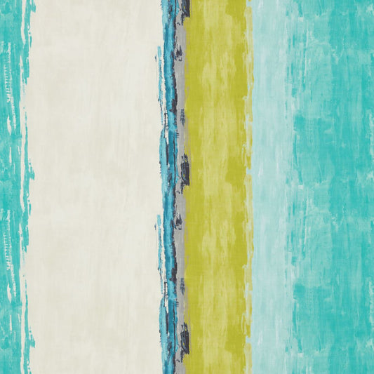HARLEQUIN Setola Fabric Stripes Ocean,Steel,Lime   - HFAU120508