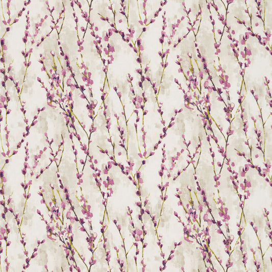 HARLEQUIN Salice Fabric Leaves , Trees Plum   - HFAU120512