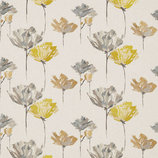 HARLEQUIN OUTLET Pennello Fabric Contemporary Floral Zest,Pewter,Jute   - HFAU131845