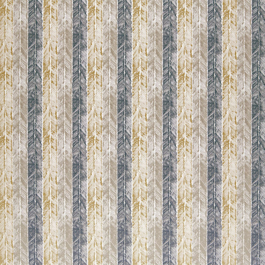 HARLEQUIN Walchia Fabric Geometric Charcoal,Mocha,Brass   - HFRA131904