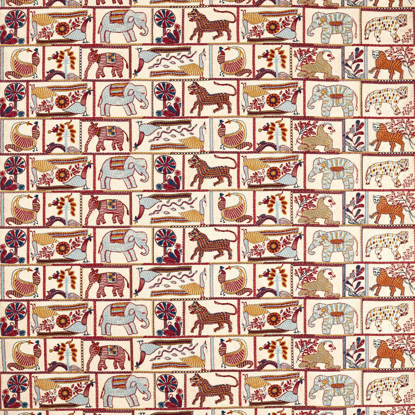 HARLEQUIN Kantha Embroidery   Indigo,Maroon   - HFUF134779