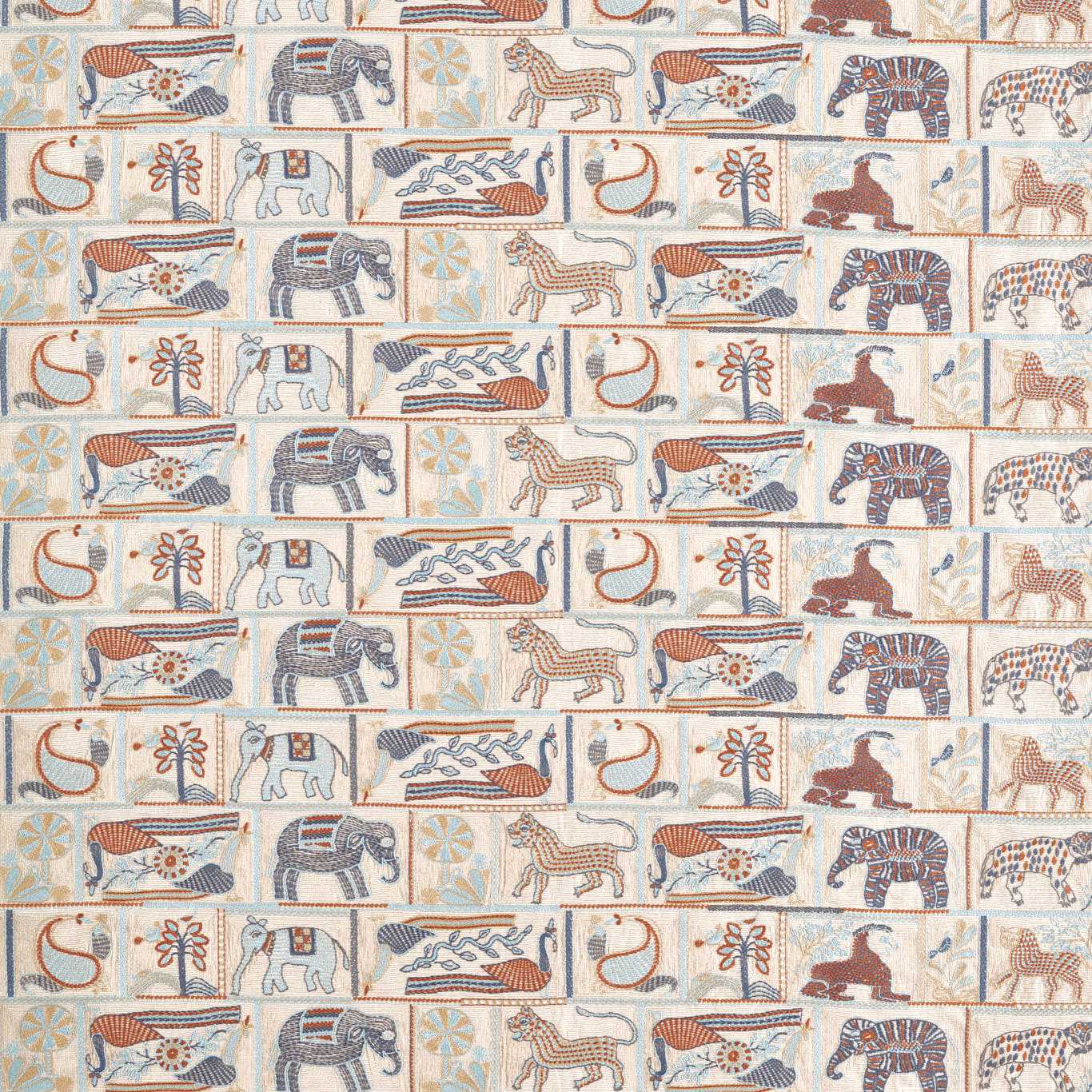 HARLEQUIN Kantha Embroidery   Azul,Paprika   - HFUF134781