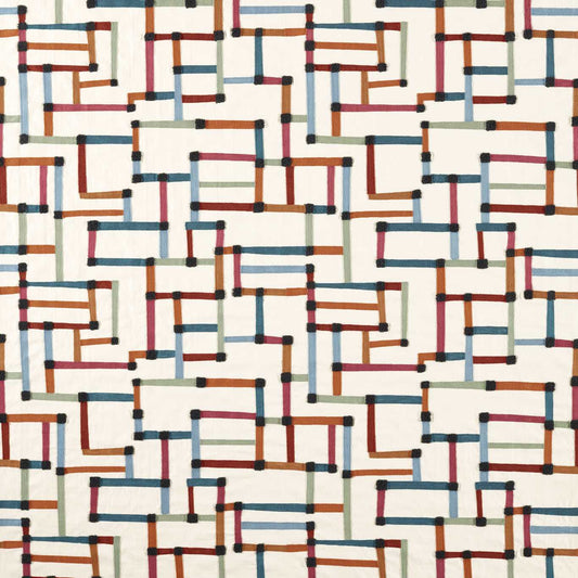 HARLEQUIN Lineas Embroidery   Spice,Terracotta,Midnight   - HFUF134786