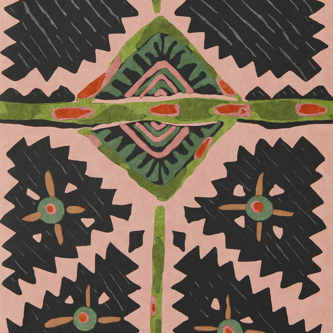 HARLEQUIN Brocha NW Wallpaper  Blush,Charcoal   - HFUP113362