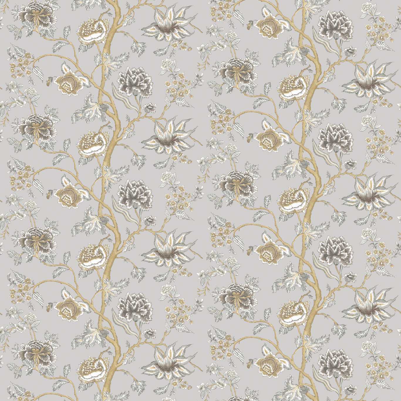 HARLEQUIN Indienne Mural on a roll  Dove,Nectar   - HFUP113372