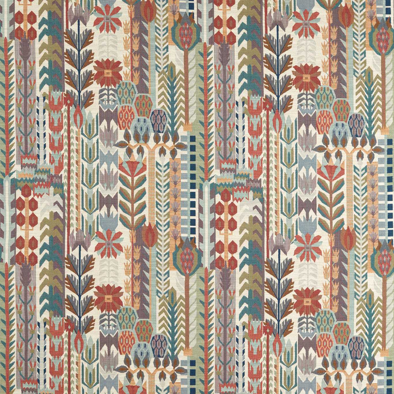 HARLEQUIN Kuparr Woven Fabric  Terracotta,Azul   - HFUW134765