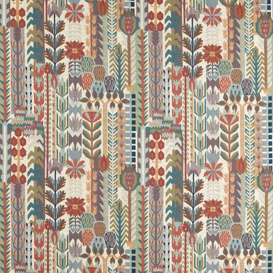 HARLEQUIN Kuparr Woven Fabric  Terracotta,Azul   - HFUW134765