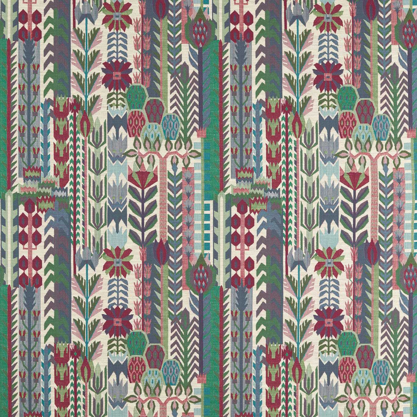 HARLEQUIN Kuparr Woven Fabric  Indigo,Maroon   - HFUW134767