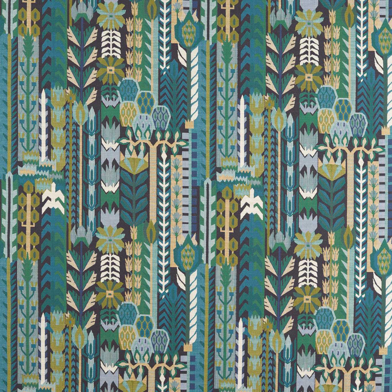 HARLEQUIN Kuparr Woven Fabric  Midnight,Pine   - HFUW134768