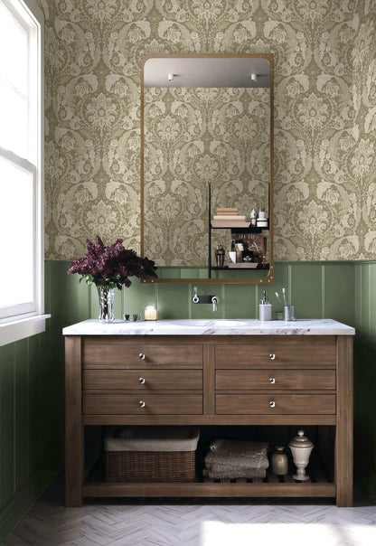 Harry & Grace  Thornton Vintage Damask Damask Traditional Beige   - HG12905