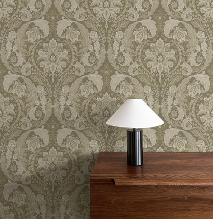 Harry & Grace  Thornton Vintage Damask Damask Traditional Beige   - HG12905
