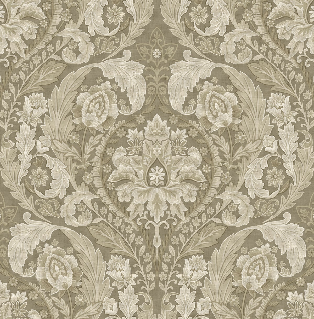 Harry & Grace  Thornton Vintage Damask Damask Traditional Beige   - HG12905