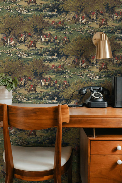 Harry & Grace  Taunton Hunt Scene Scenic Traditional Multicolored   - HG13002