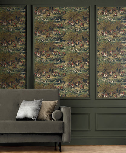 Harry & Grace  Taunton Hunt Scene Scenic Traditional Multicolored   - HG13002