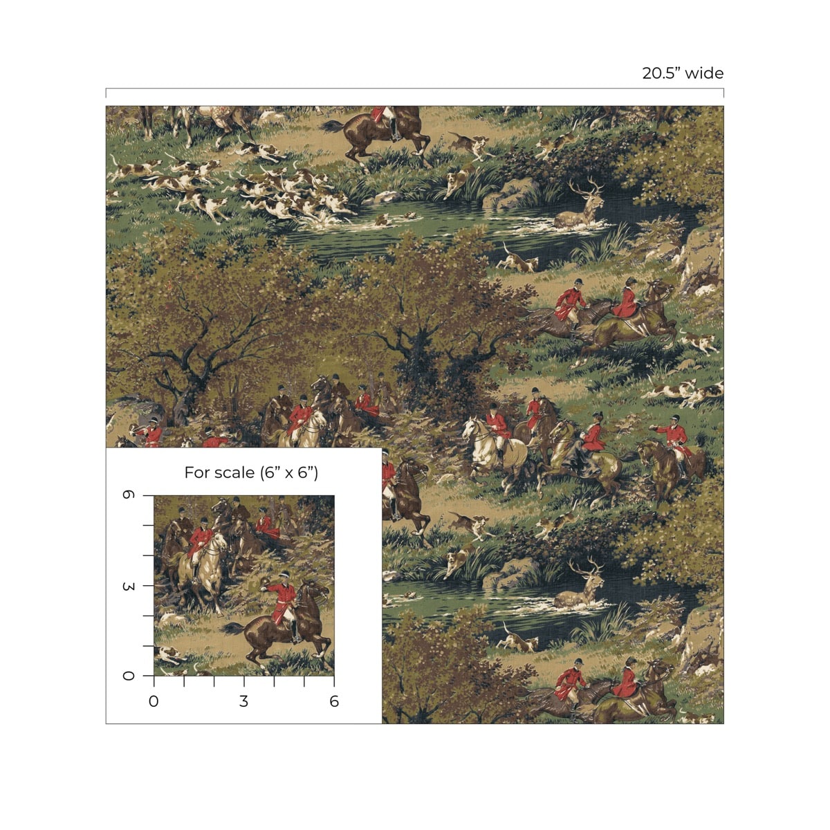 Harry & Grace  Taunton Hunt Scene Scenic Traditional Multicolored   - HG13002