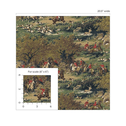 Harry & Grace  Taunton Hunt Scene Scenic Traditional Multicolored   - HG13002