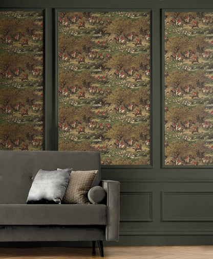 Harry & Grace  Taunton Hunt Scene Scenic Traditional Multicolored   - HG13005