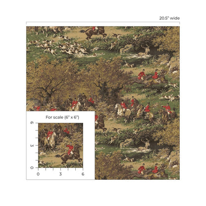 Harry & Grace  Taunton Hunt Scene Scenic Traditional Multicolored   - HG13005