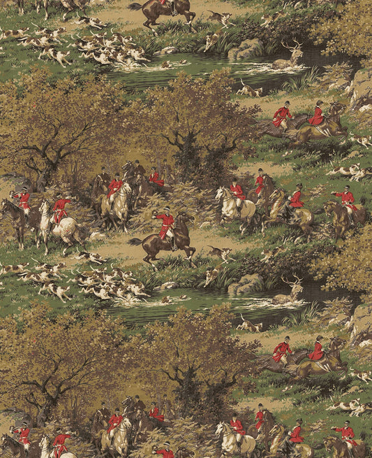 Harry & Grace  Taunton Hunt Scene Scenic Traditional Multicolored   - HG13005