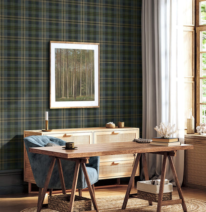 Harry & Grace  Thornbury Tailored Plaid Plaid Traditional Blue   - HG13102