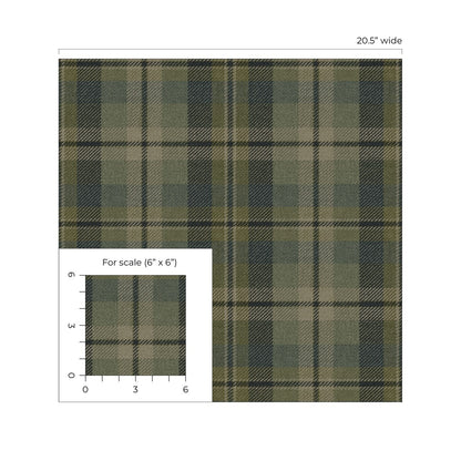 Harry & Grace  Thornbury Tailored Plaid Plaid Traditional Green   - HG13104