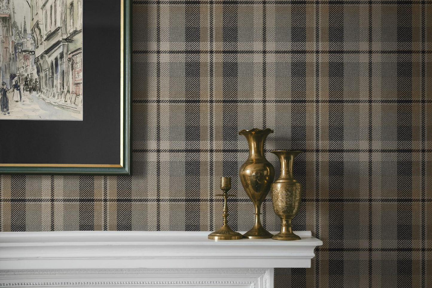 Harry & Grace  Thornbury Tailored Plaid Plaid Traditional Grey   - HG13107