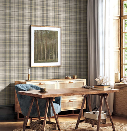 Harry & Grace  Thornbury Tailored Plaid Plaid Traditional Grey   - HG13108