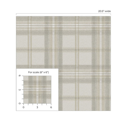 Harry & Grace  Herringbone Plaid Plaid Traditional Grey   - HG13705
