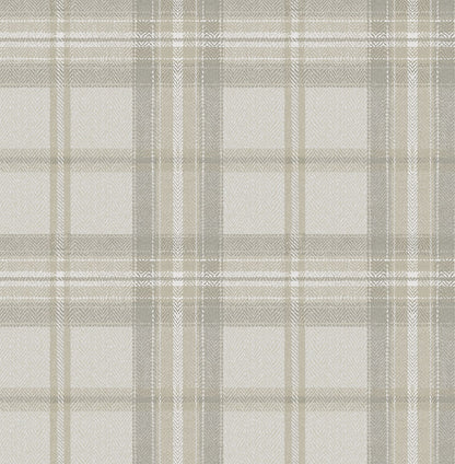 Harry & Grace  Herringbone Plaid Plaid Traditional Grey   - HG13705