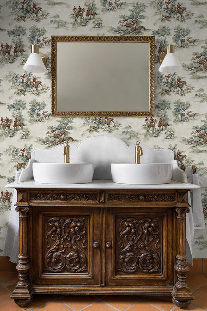 Harry & Grace  Horse Race Toile Traditional Multicolored   - HG13802