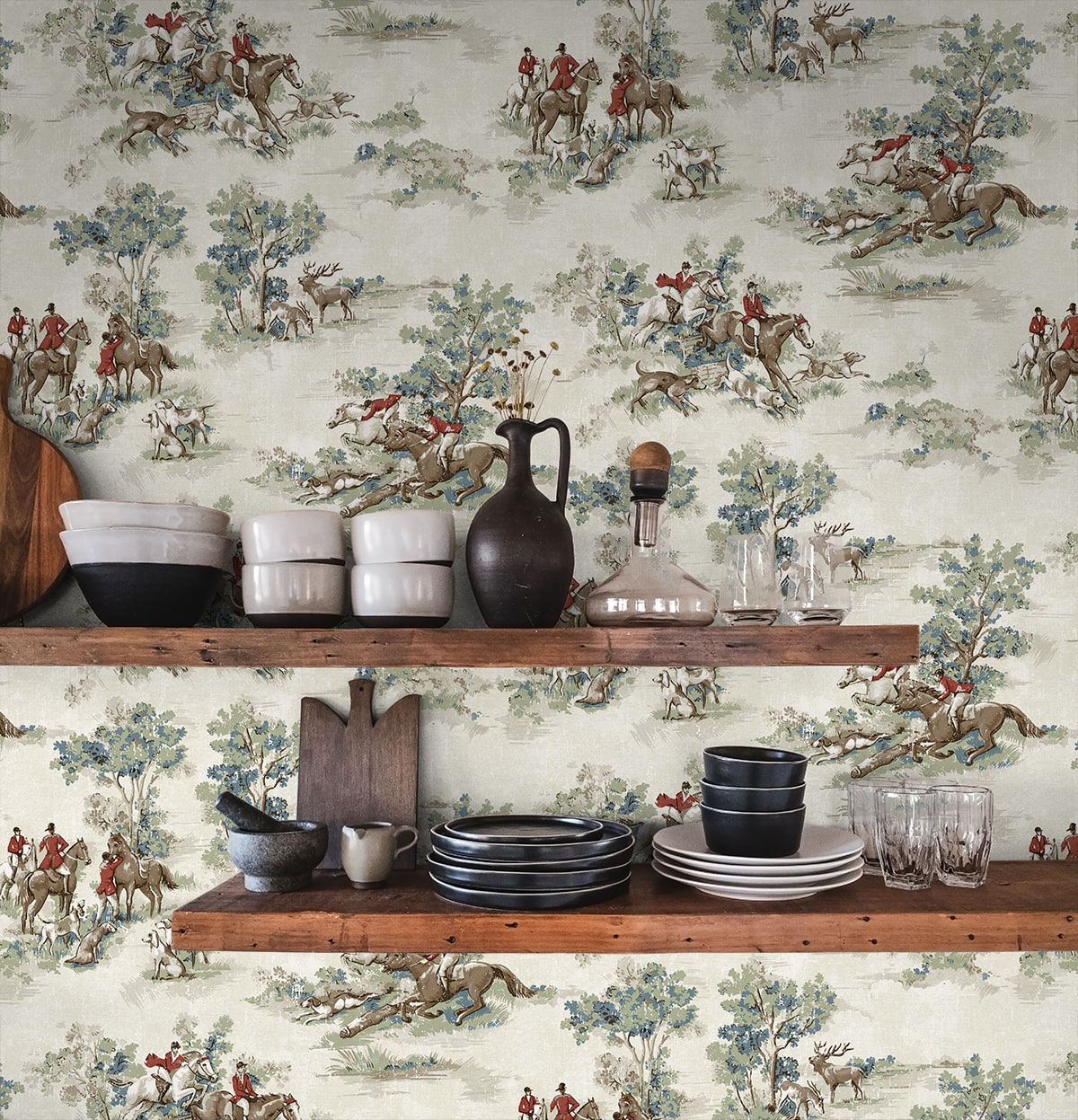 Harry & Grace  Horse Race Toile Traditional Multicolored   - HG13802