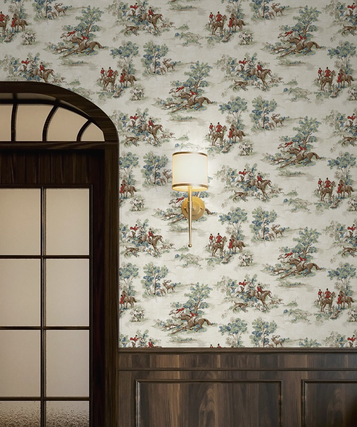 Harry & Grace  Horse Race Toile Traditional Multicolored   - HG13802