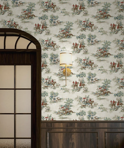 Harry & Grace  Horse Race Toile Traditional Multicolored   - HG13802