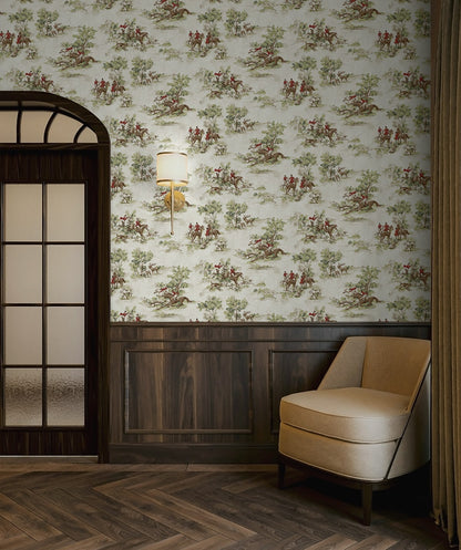 Harry & Grace  Horse Race Toile Traditional Multicolored   - HG13804