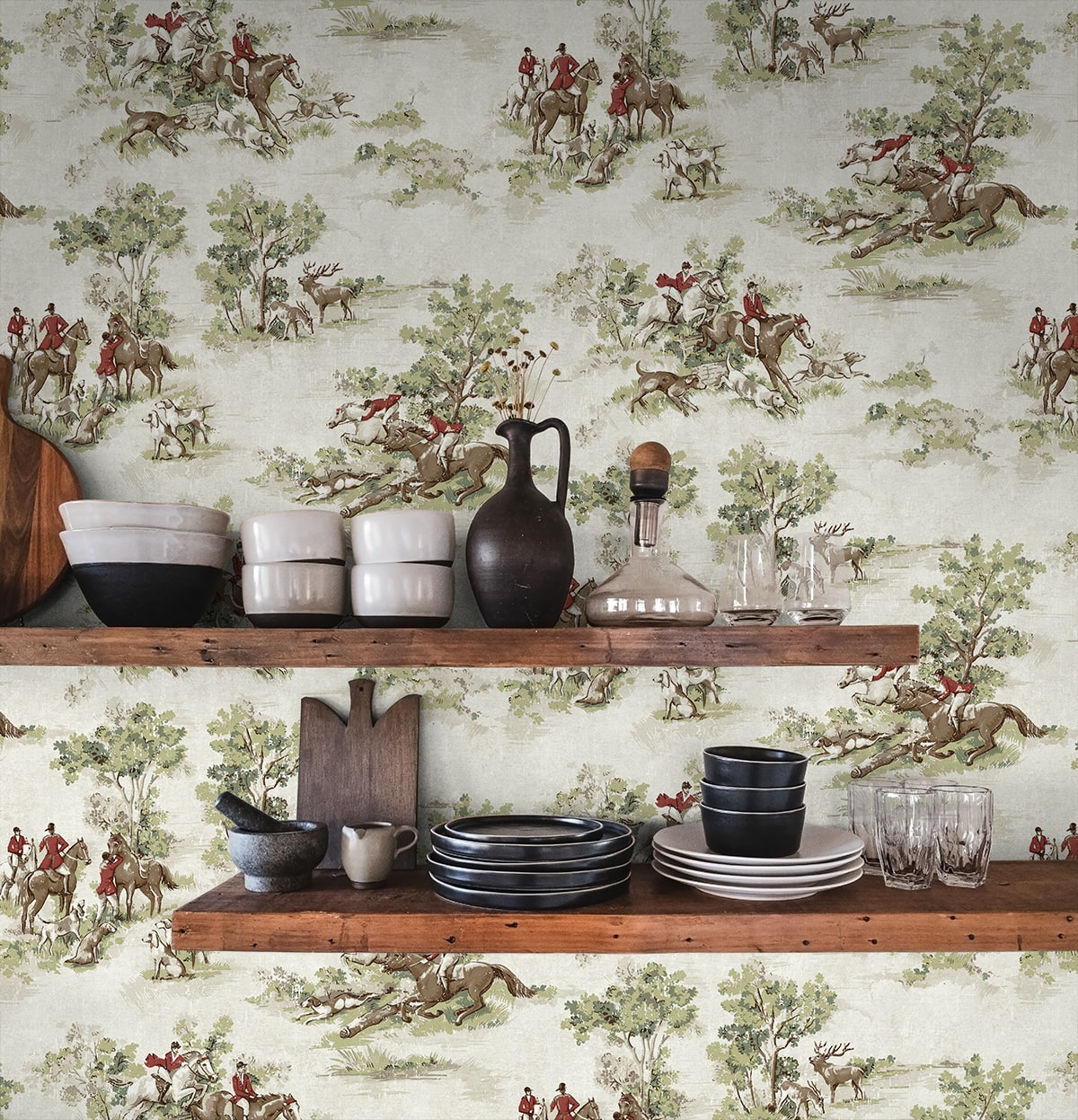 Harry & Grace  Horse Race Toile Traditional Multicolored   - HG13804